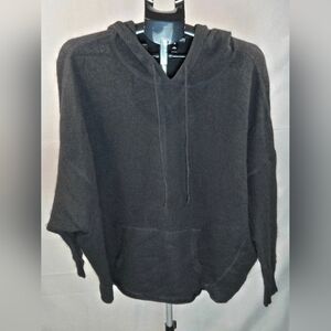 Aqua Cashmere 100% Cashmere Quiet‎ Luxury Hooded Pullover, Medium
